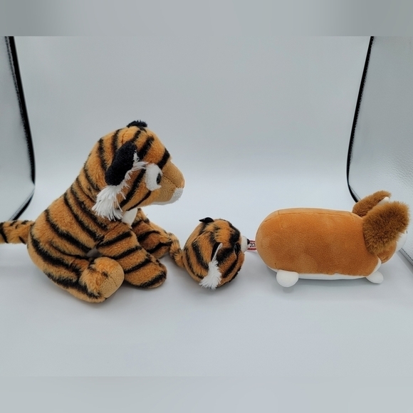 Stuffed Animal Trio Tigers & Douglas Corgi Stuffies Soft Toy #800 - Picture 3 of 15